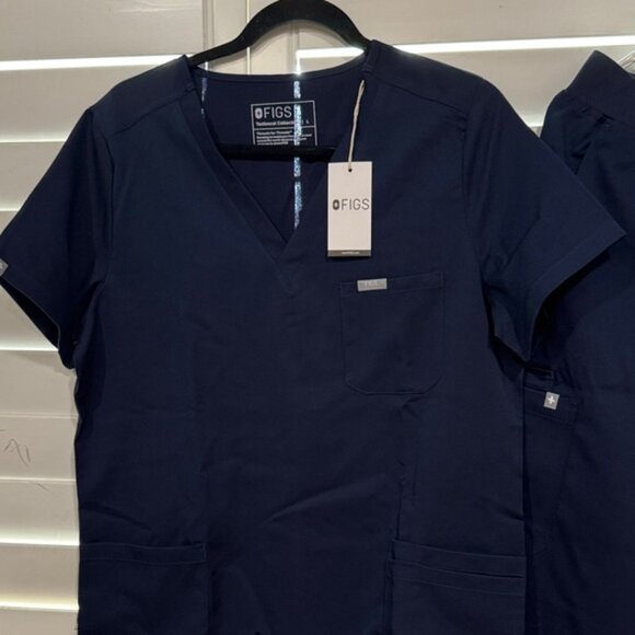 Figs Deep Blue Medical Scrub Set - Picture 2 of 8